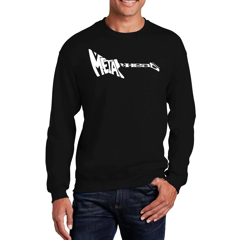 Men's Word Art Crewneck Sweatshirt - Heavy Metal